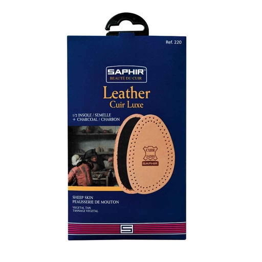 SAPHIR 1/2 Semelle cuir sur charbon